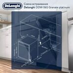  Встраиваемая  узкая посудомоечная машина 45 см DeLonghi DDW06S Granate platinum