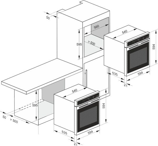 Встраиваемый газовый духовой шкаф Kaiser EG 6372